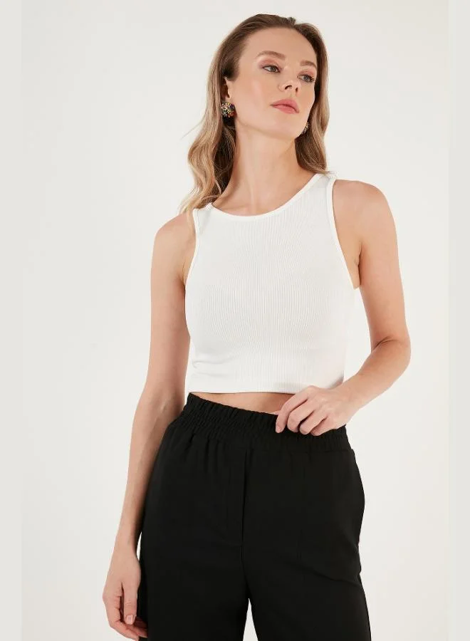 ليلا ليلى توب قصير محبوك للنساء